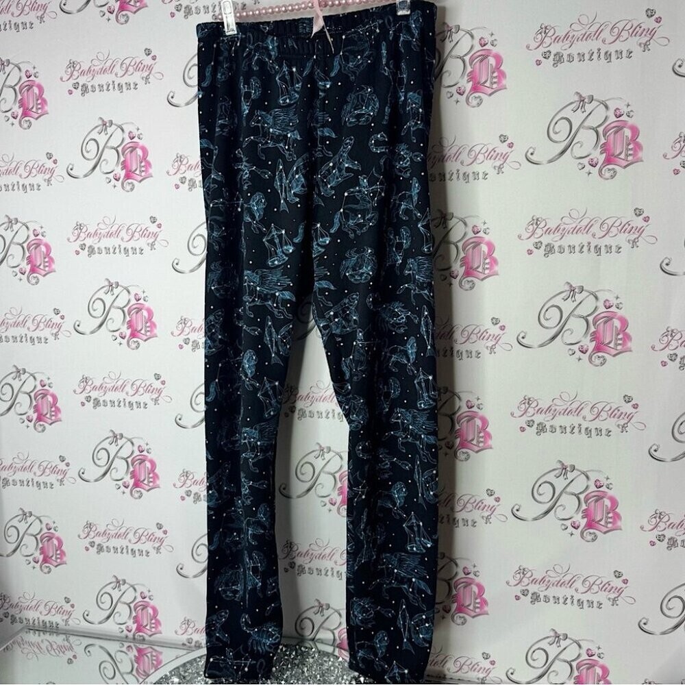 Just cozy pants horoscope astrology signs bday warm fleece Starry Night Pants
